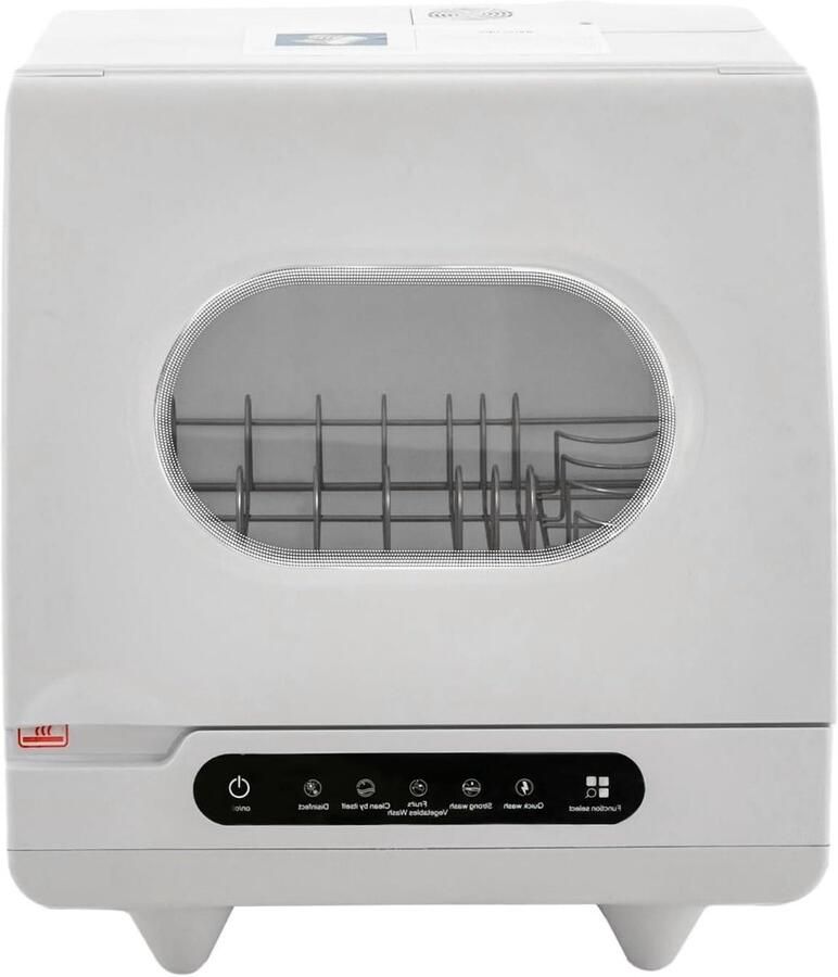 Mini vaatwasser Compacte afwasser Snel servies reinigen Desinfectie functie 45 cm breed Wit