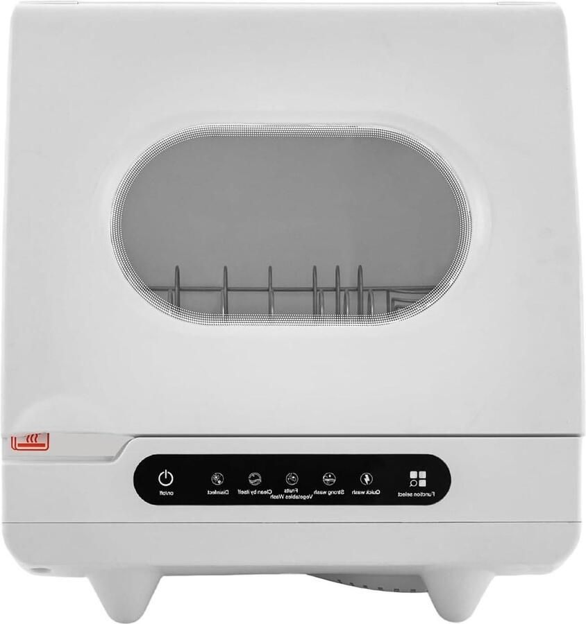 Mini Vaatwasser Compacte Afwasser Snel Servies Wassen Zuiver Koperen Motor 3-6 Besteksets Wit