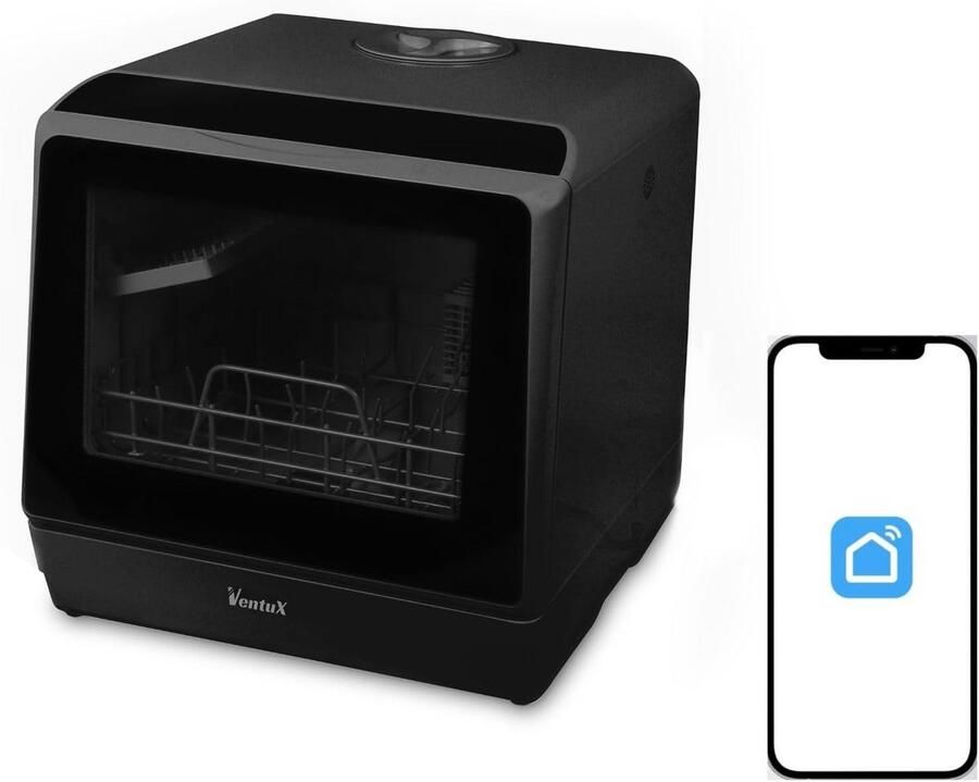 Mini vaatwasser Kleine afwasmachine 5 programma's Energieklasse D Appartement
