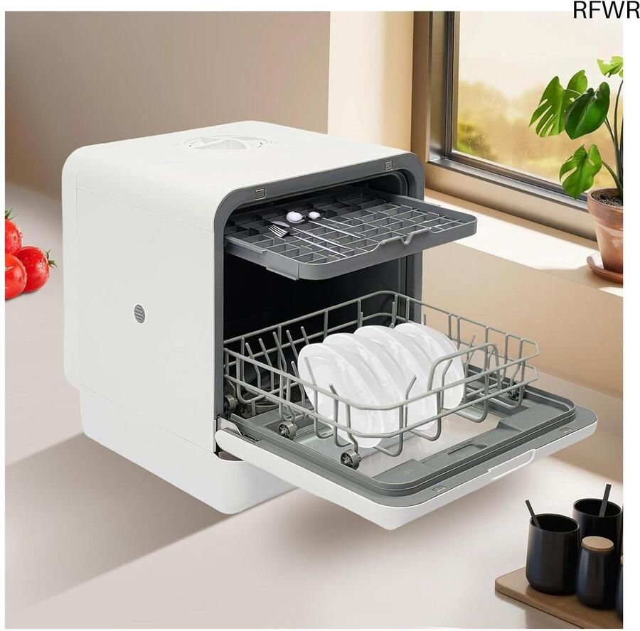 Mini vaatwasser Kleine afwasmachine 5 programma's Energieklasse D Servies