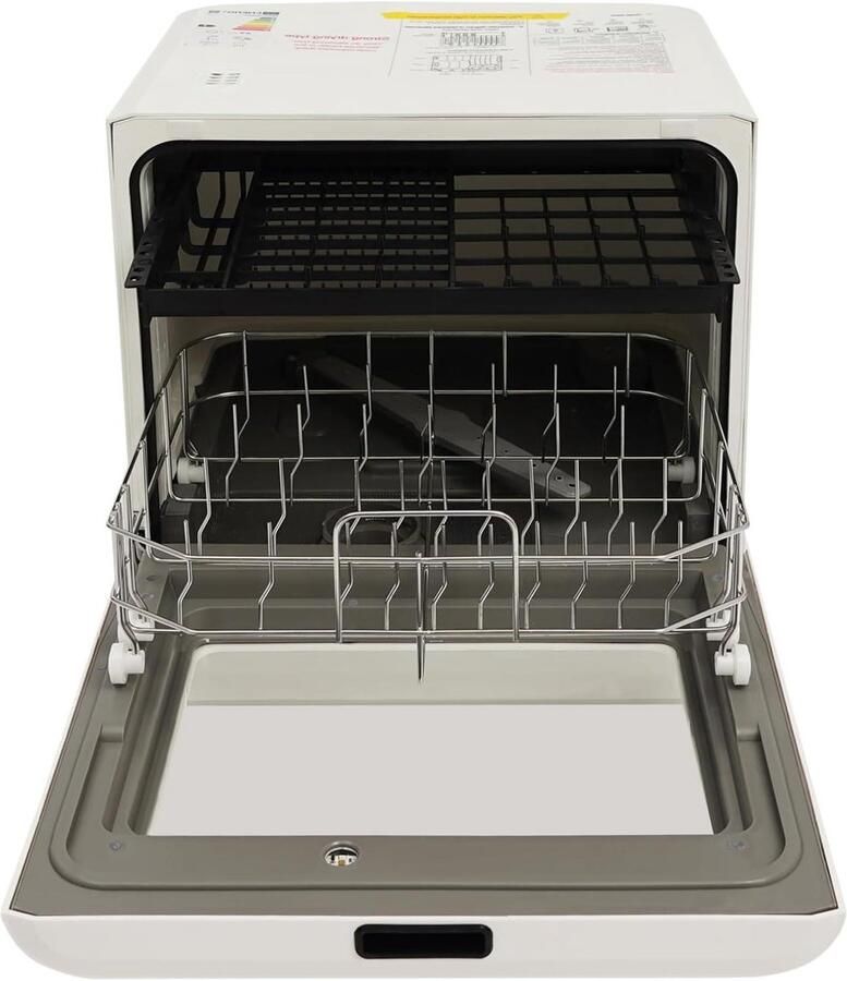Mini Vaatwasser Compact Apparaat Snel Schoon Maken Vier Programma's 6.8 Liter Wit