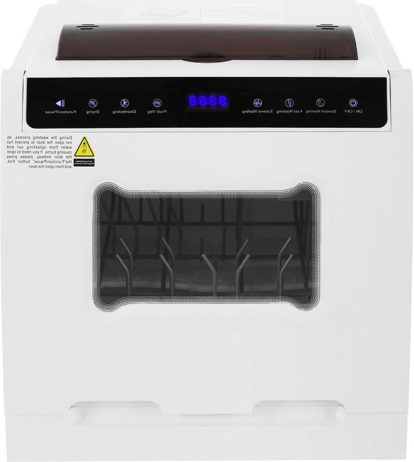 Mini Vaatwasser Tafelmodel Apparaat Snelle Schoonmaak Flexibele Waterinvoer 46x41x46 cm Wit
