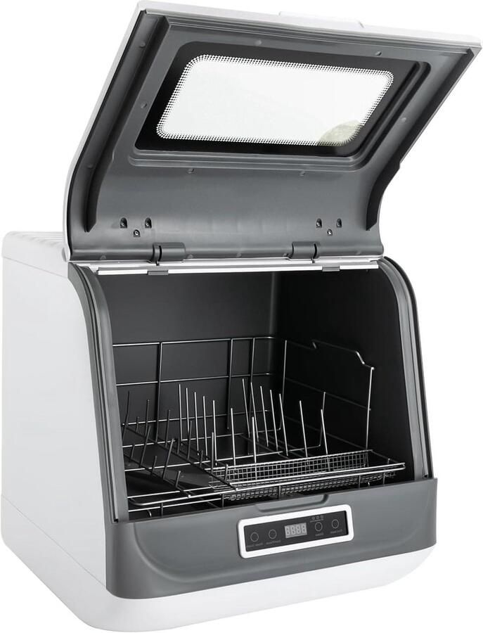 Mini Vaatwasser Tafelmodel Spoeler Hygiënisch Servies Drie Wasprogramma's 45x40x44.8 cm Wit