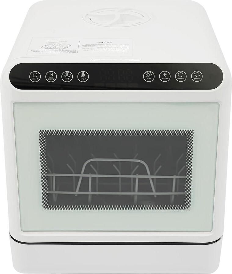 Compacte Vaatwasser Tafelmodel Mini Snel Servies Wassen Installatie Vrij 6 Liter Tank Wit