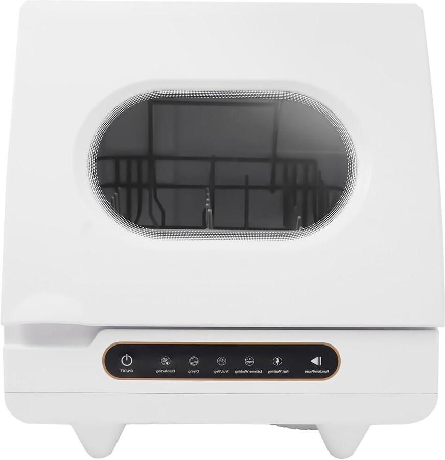 Mini Vaatwasser Tafelmodel Vaatwasser Snel Servies Wassen 5 Spoelprogramma's 5 Liter Capaciteit Wit