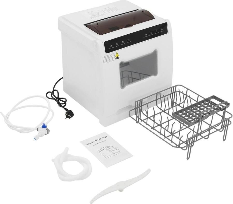 Mini Vaatwasser Compacte Afwasser Keuken Gemak 360 Graden Sproeiarmen 46 x 41 x 46 cm Wit
