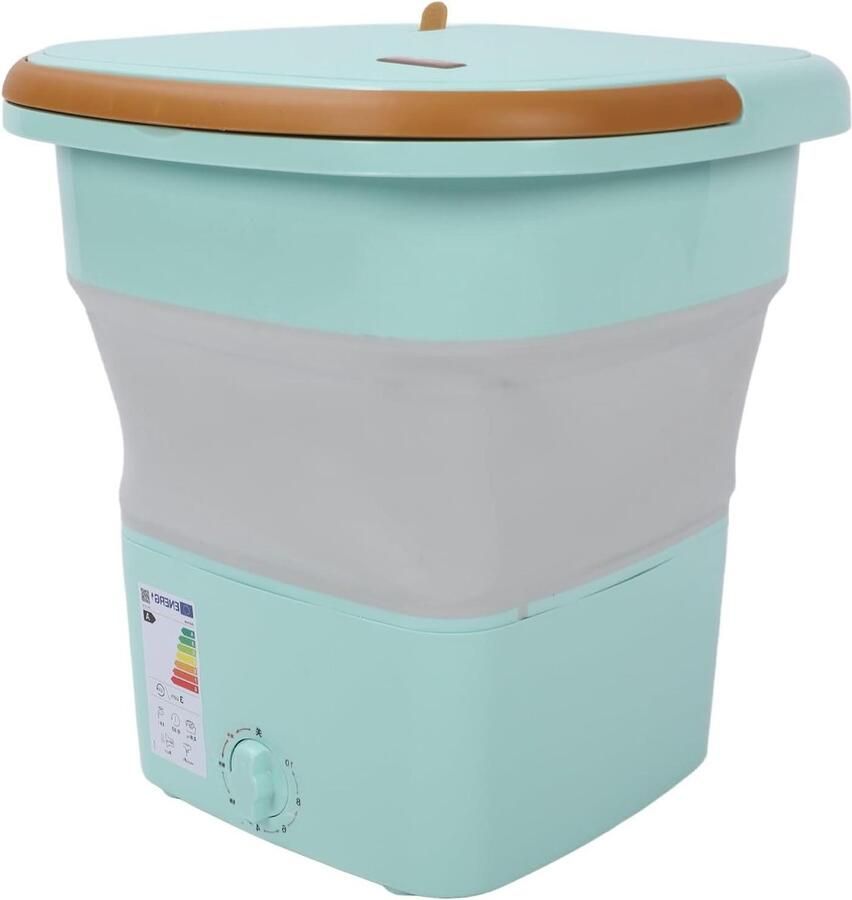 Mini Vouwmachine Draagbare Wasmachine Kleine Ruimtes Opvouwbaar Ontwerp 2.8 kg Capaciteit Groen
