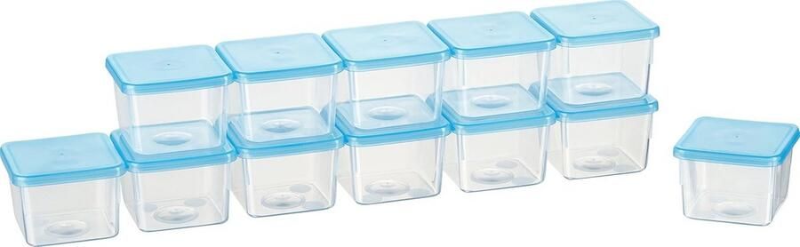 Mini-vriesdozen 12x0 208L rechthoekig lichtblauw luchtdichte opbergdozen voor voedselopslag en maaltijdvoorbereiding