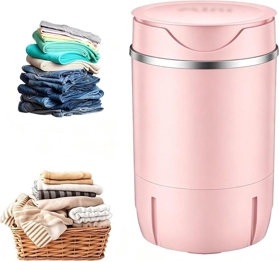 Mini Was machine Compact Wasmachine Schoenen Sokken Wassen Met Blauw Licht 31x32x49.5cm Blauw