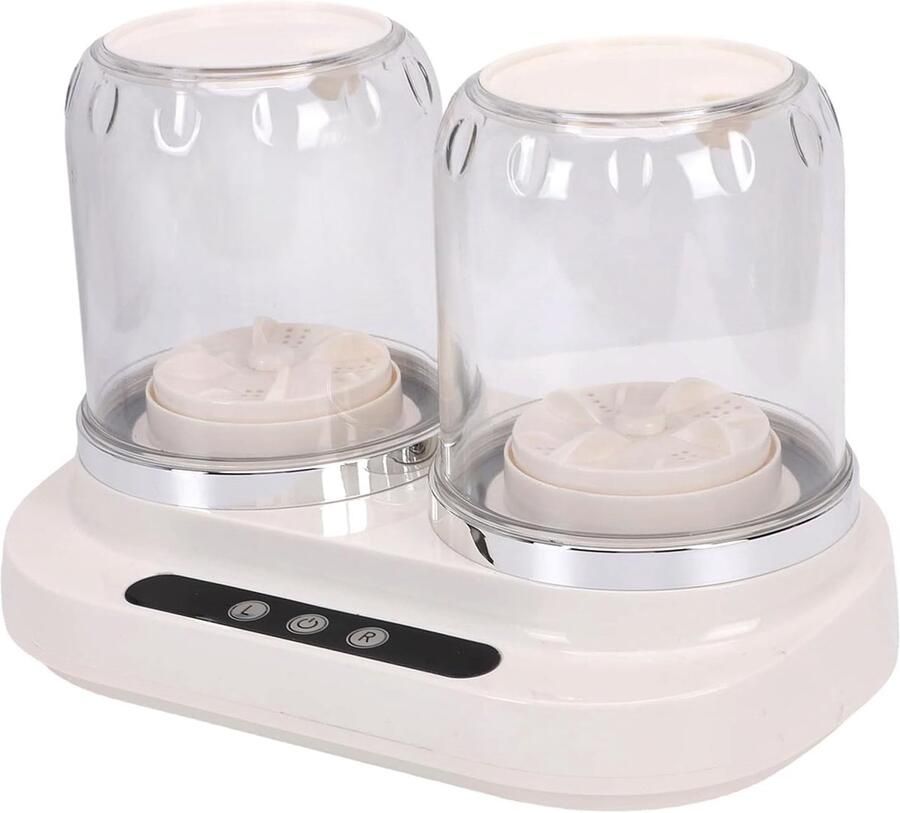 Mini Wasapparaat Draagbare Wasmachine Kleine Wasjes Dubbele Kuip 2L Beige