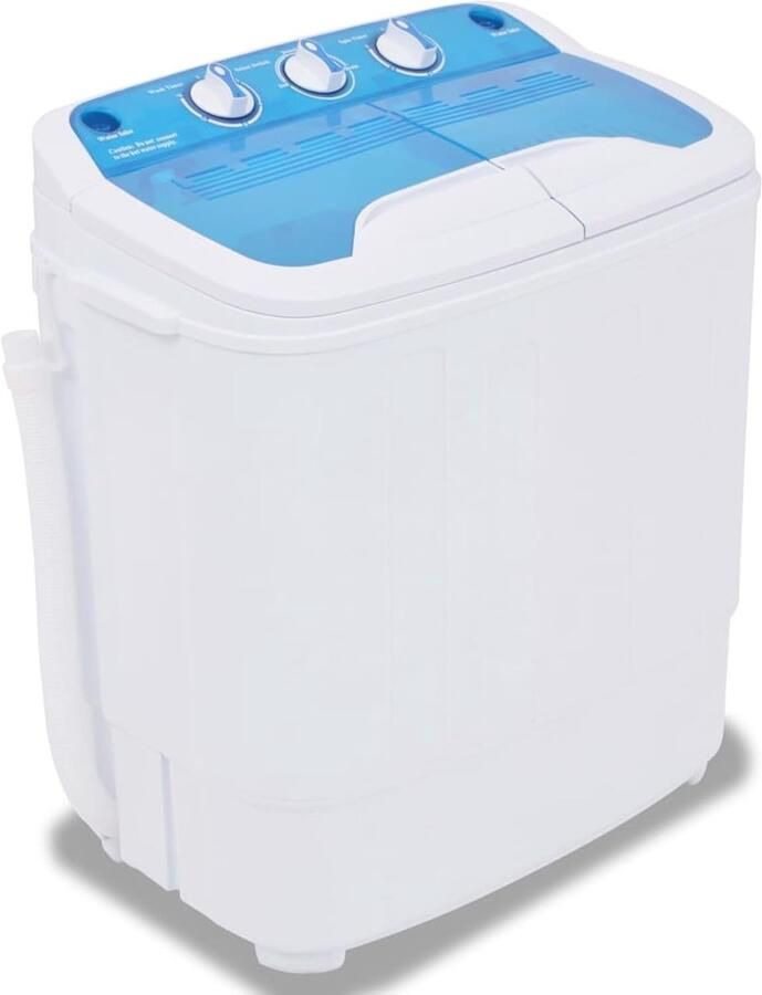 Mini Wasmachine Dubbele Bak Ruimtebesparend Wassen Dubbele Schaal Ontwerp 36 kg Capaciteit Blauw Wit