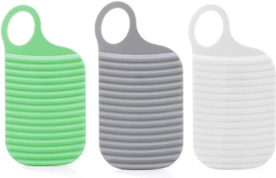 Mini Wasbord Draagbaar Hulpmiddel Handwas Kleding Opvouwbaar Lichtgewicht 18.5 x 9.5 cm Geel Patroon