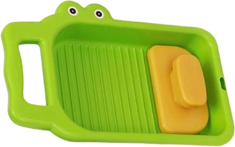 Mini Wasbord Draagbare Wasmat Handwas Kleding Krokodillenstructuur 34 x 20 x 6 cm Wit