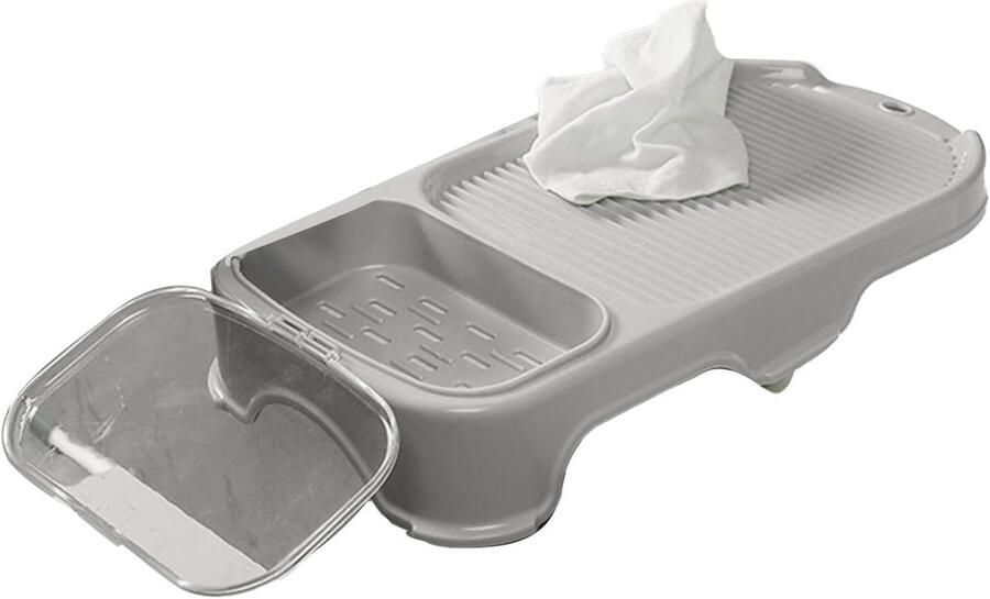 Mini Wasbord Handwas Hulpmiddel Kleine Wasjes Geïntegreerde Zeepbak 38.7 cm Wit