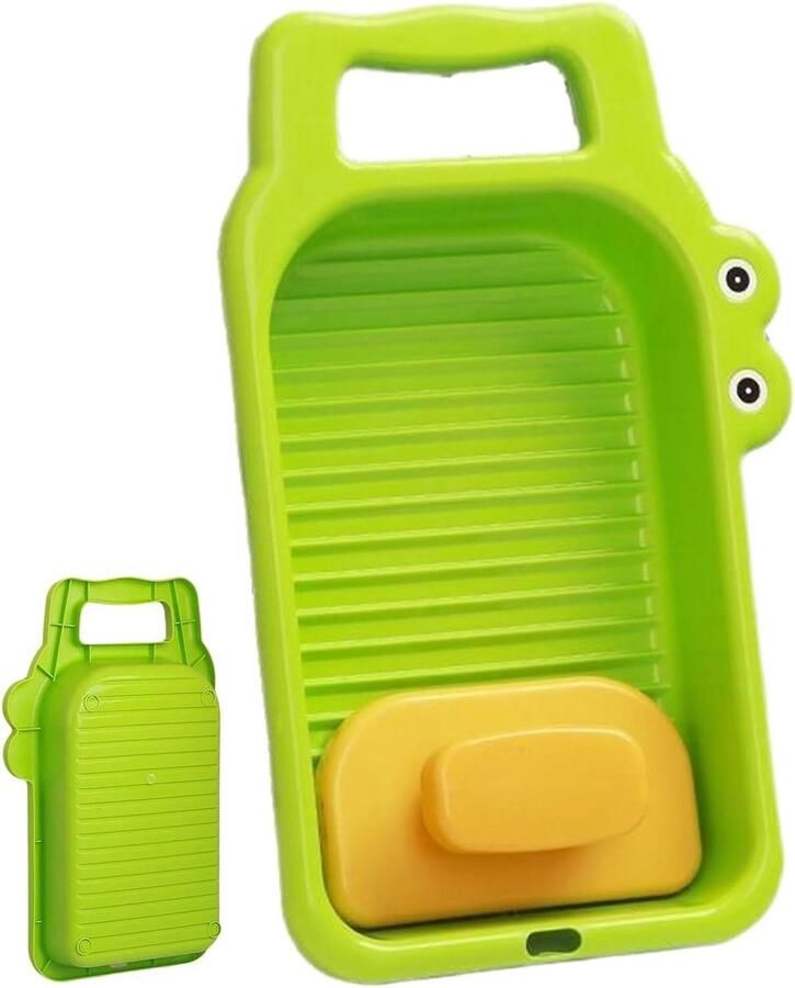Mini-wasbord Handwas hulpmiddel Vlekken verwijderen Leuke vorm 322x18x5cm Groen