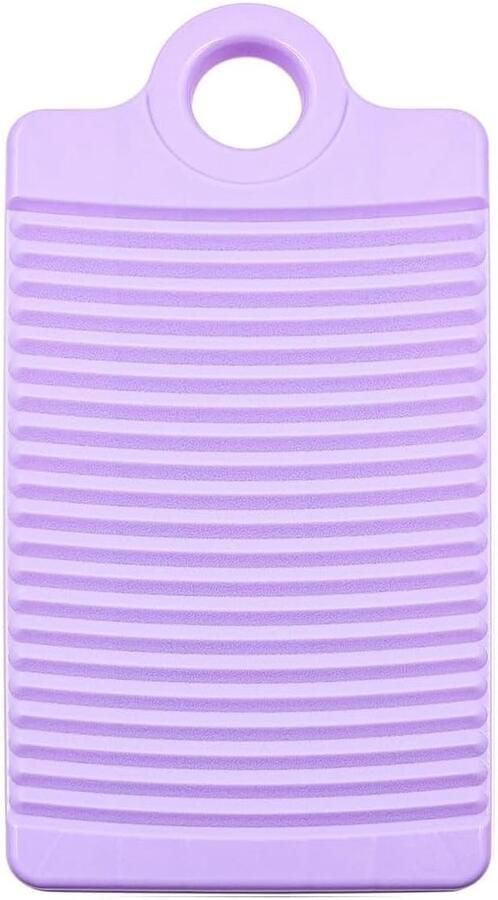Mini Wasbord Handwasbord Plastic Kleding Wassen Antislip Golfpatroon 31x16cm Paars