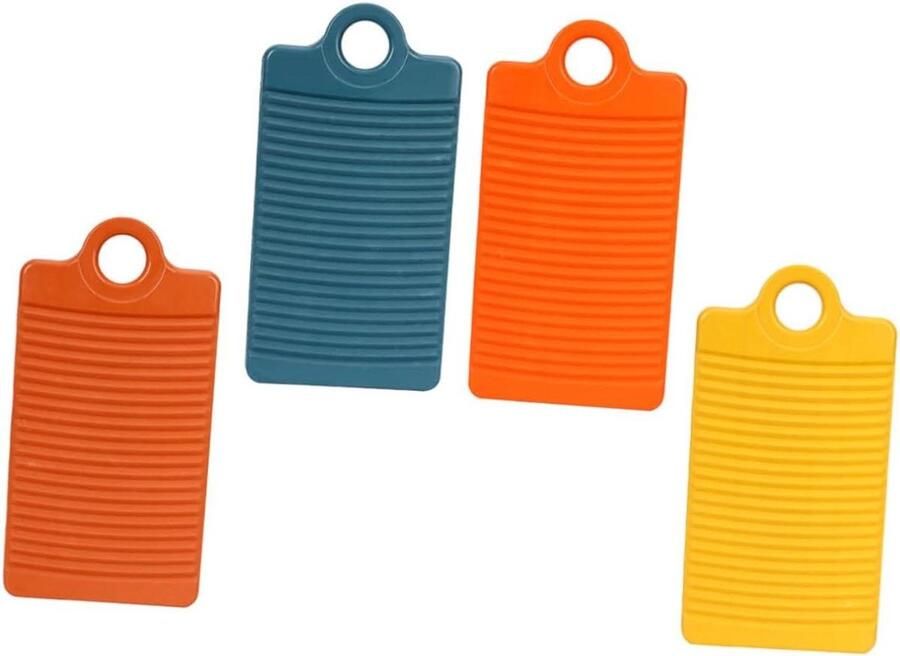 Mini Wasbord Handwasbord Set Kleding Wassen Antislip Golvend Oppervlak 4 Stuks Meerdere Kleuren