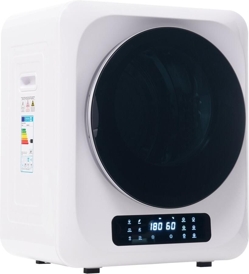 Mini Wasdroger Compacte Afvoerdroger Met UV Desinfectie 6 Droogprogramma's 850W Vermogen Wandmontage Voor Kleine Badkamer 4kg Capaciteit