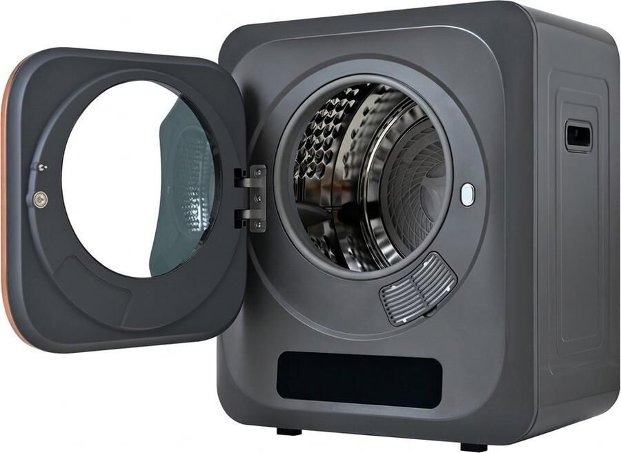 Mini Wasdroger Compacte Afvoerdroger 4kg UV-Desinfectie 6 Programma's RVS Trommel Kleine Ruimtes 62x52x46cm 850W