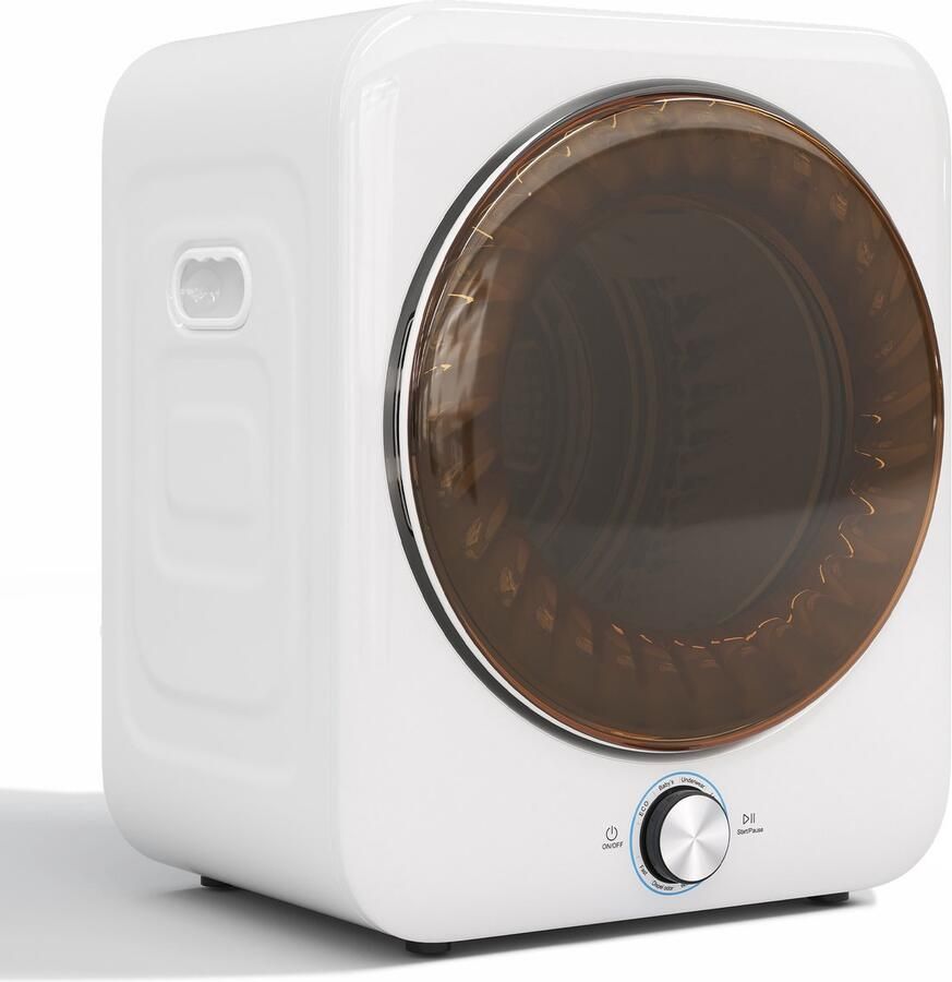 Mini Wasdroger Compacte Afvoerdroger Kleine Droogkast 1350W 8 Programma's NTC Sensor Wandmontage Kleine Ruimtes 53 5x42x65 cm 3kg Wit