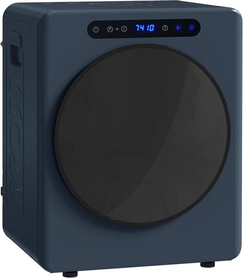 Mini Wasdroger Compacte Droger Kleding Drogen Sterilisatie Functie 5 kg Capaciteit Blauw
