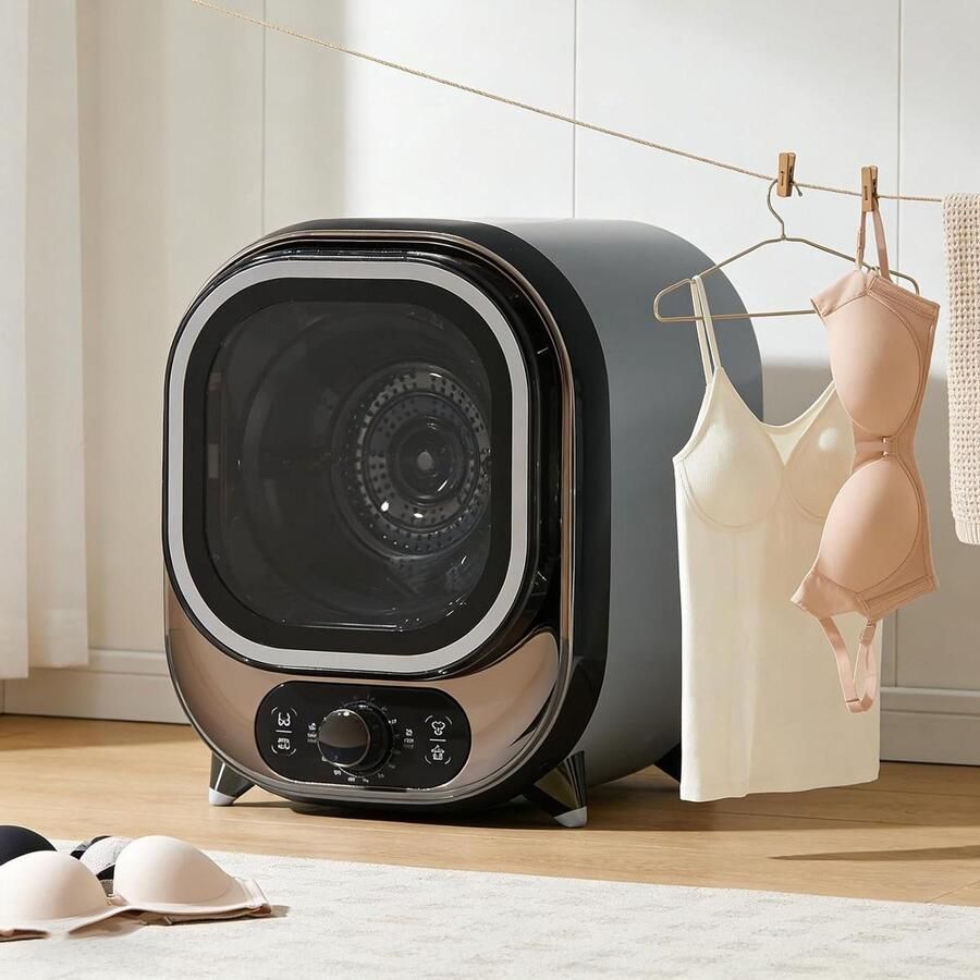 Mini Wasdroger Compacte Droger Kleding Drogen Stil met 35dB 0.8 kg capaciteit Wit