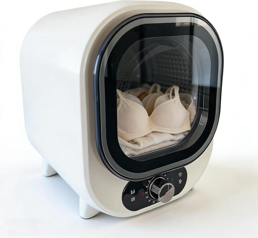 Mini Wasdroger Kleine Droger Snel Kleding Drogen Stille Werking 35dB 0.8 kg Capaciteit Wit