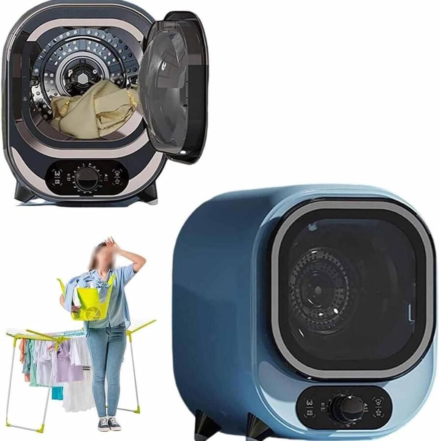 Mini Wasdroger Compacte Droger Kleine Was Drogen Stil Werken 0.8 Kg Capaciteit Wit