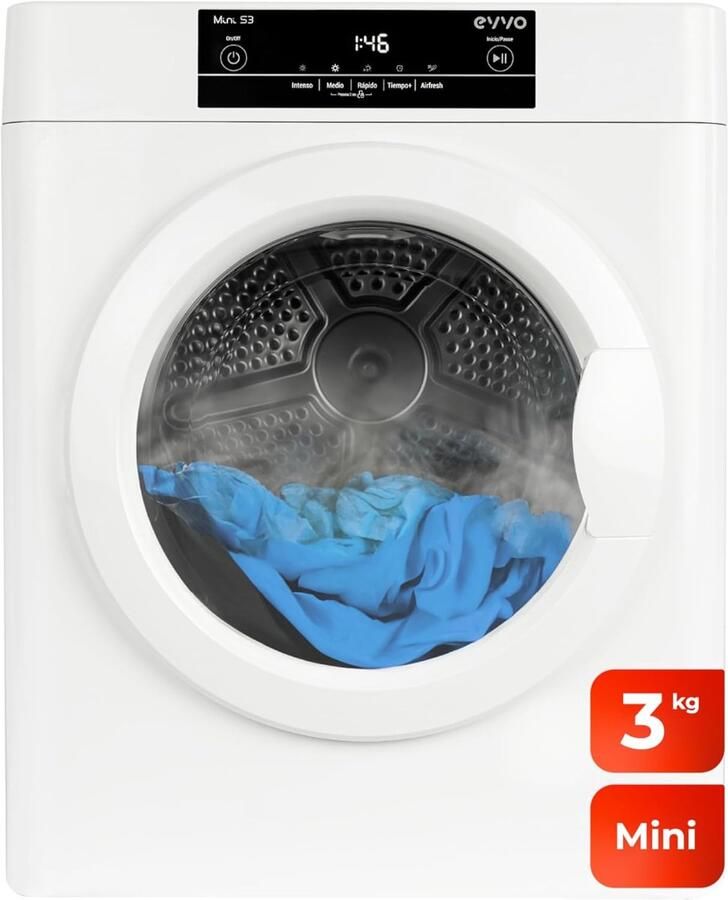 Mini Wasdroger Compacte Droger Snel Drogen Geen Installatie Nodig 3 Kg Capaciteit Wit