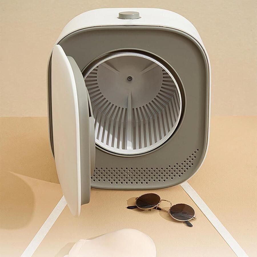 Mini Wasdroger Compacte Droger Snel Ondergoed Drogen Automatische Temperatuurregeling 34x26x35cm Blauw