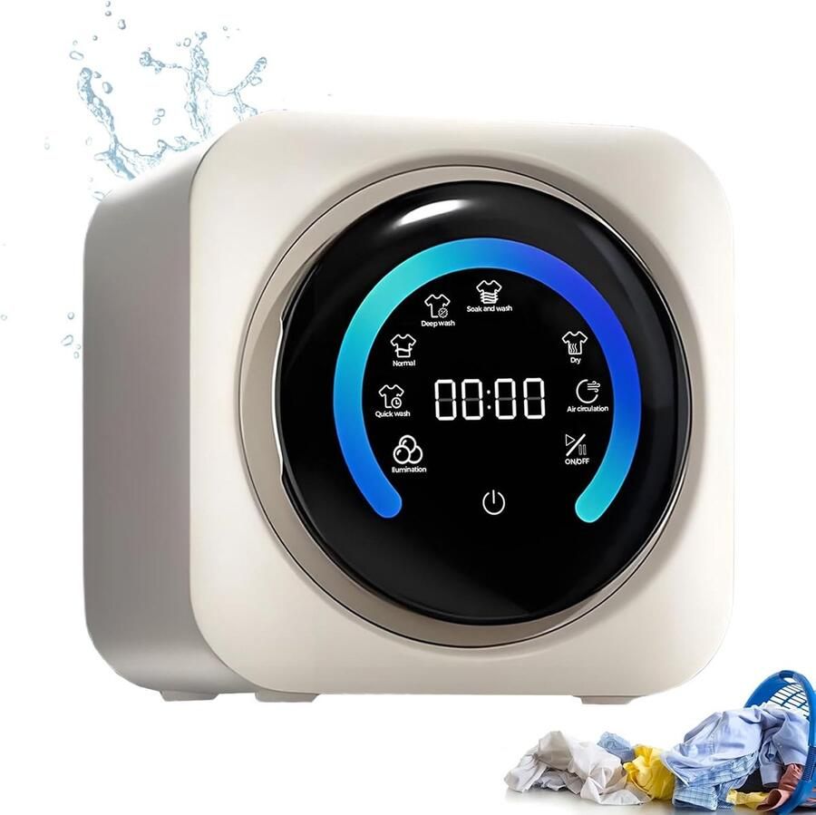 Mini Wasdroger Compacte Wasmachine Delicate Kleding 2-in-1 Functie 3.5 Liter Wit