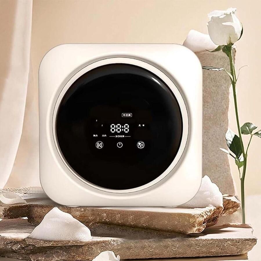 Mini Wasdroger Compacte Wasmachine Kleding Snel Drogen Roestvrijstalen Kuip 35 Liter Wit