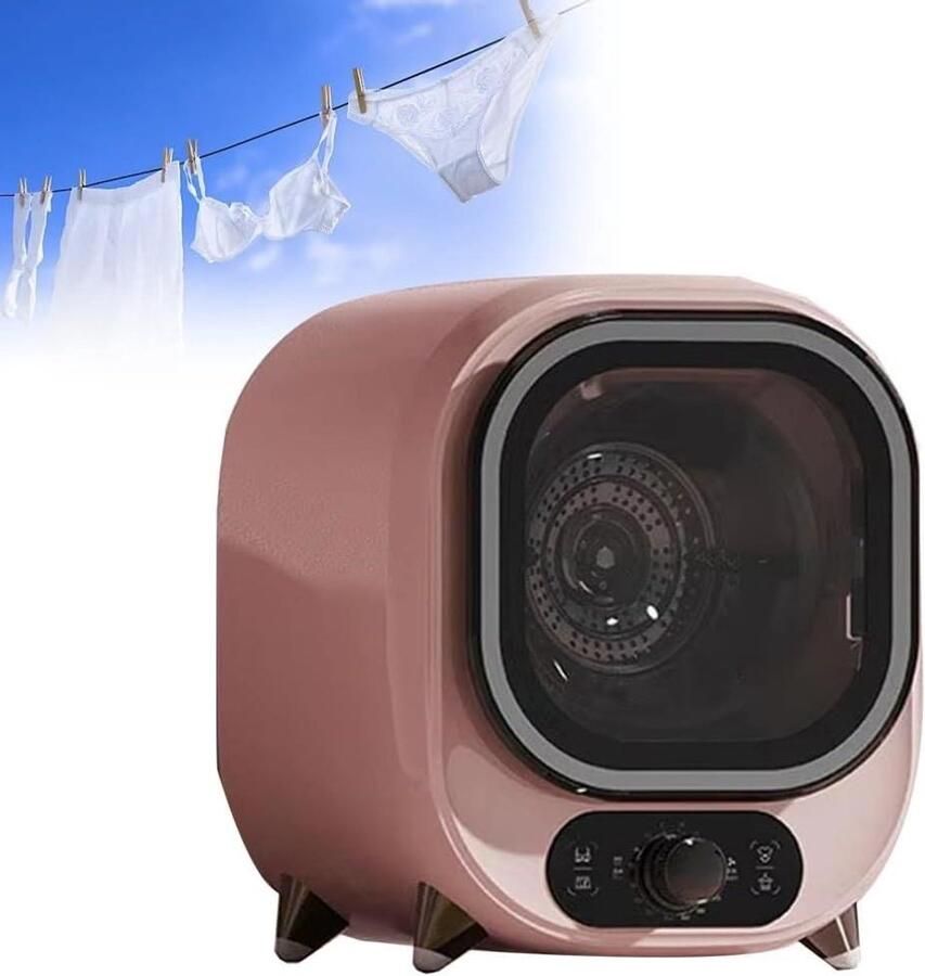 Mini Wasdroger Draagbare Condensdroger Kleding Drogen Stille Werking 08 kg capaciteit Roze