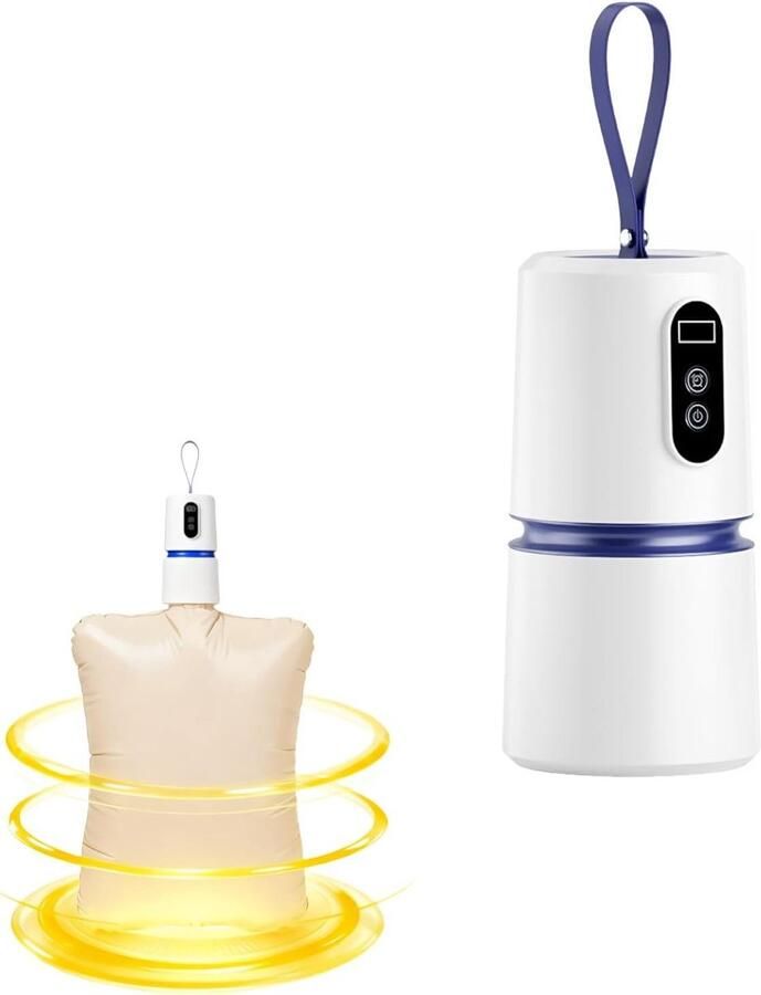 Mini Wasdroger Draagbare Droger Reizen en Kamperen 360° Hete Lucht 16.6 cm Hoog Wit