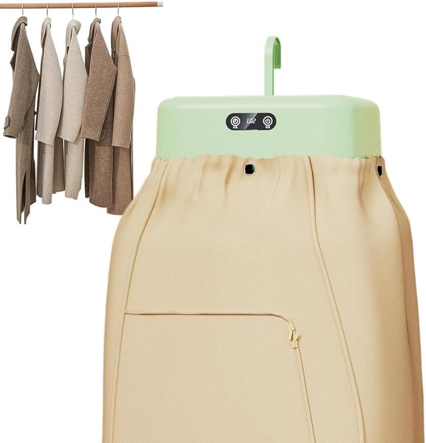 Mini Wasdroger Draagbare Droger Snel Kleding Drogen Adaptieve Droogregeling 131 x 211 x 131 cm Groen