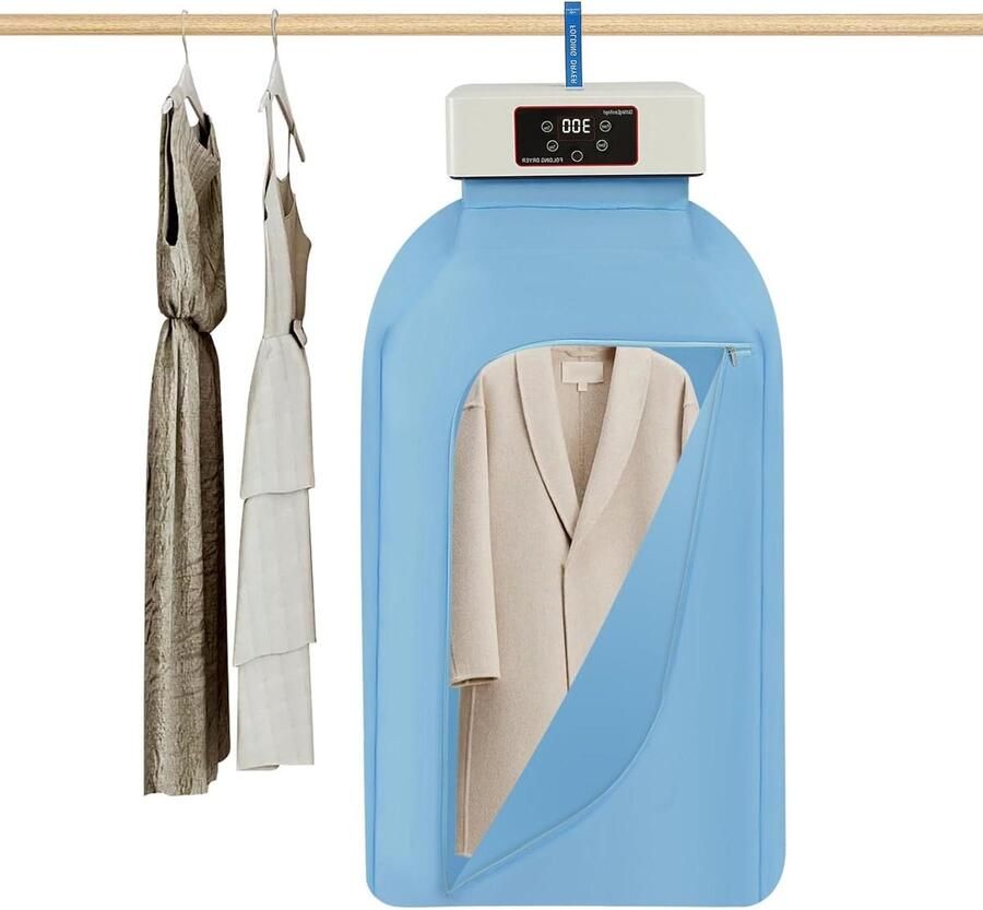 Mini Wasdroger Draagbare Dryer Snel Kleding Drogen 360 Graden Hetelucht 30 kg Capaciteit Wit en Blauw