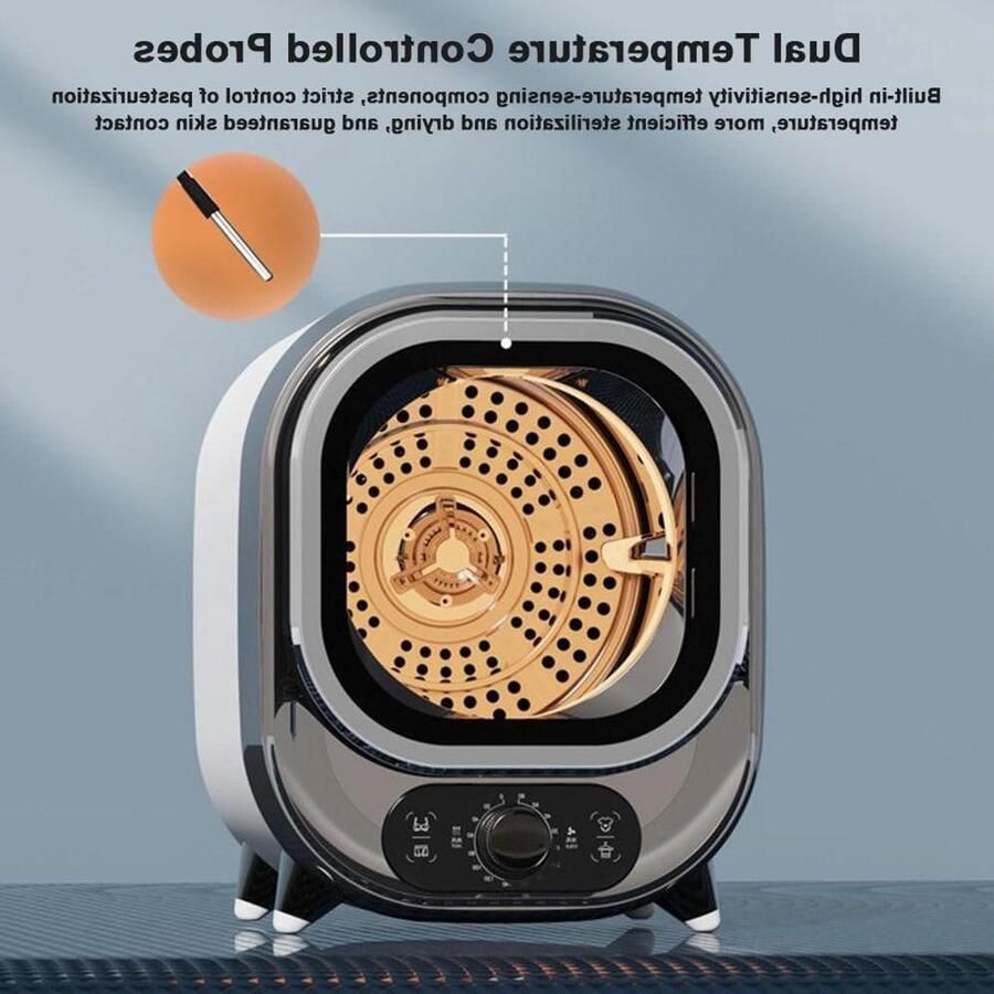 Mini Wasdroger Elektrische Droger Snel Kleding Drogen Roestvrijstalen Trommel 0.8 Kg Capaciteit Blauw