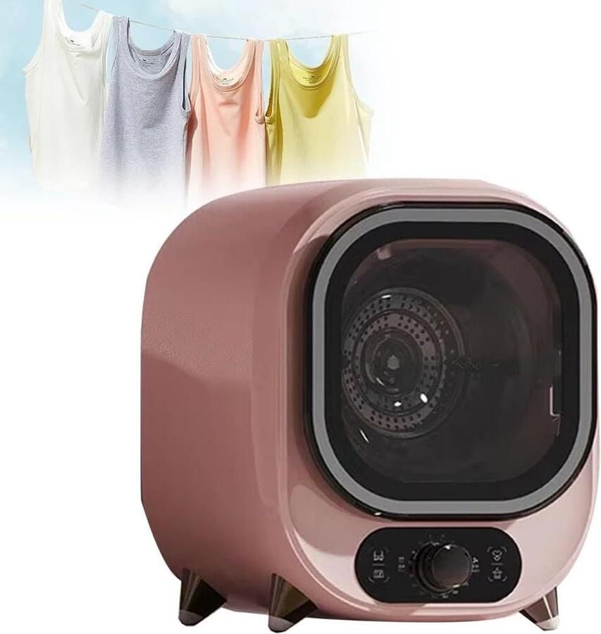Mini Wasdroger Kleine Droger Kleding Drogen Stil En Compact 0.8 kg Capaciteit Roze