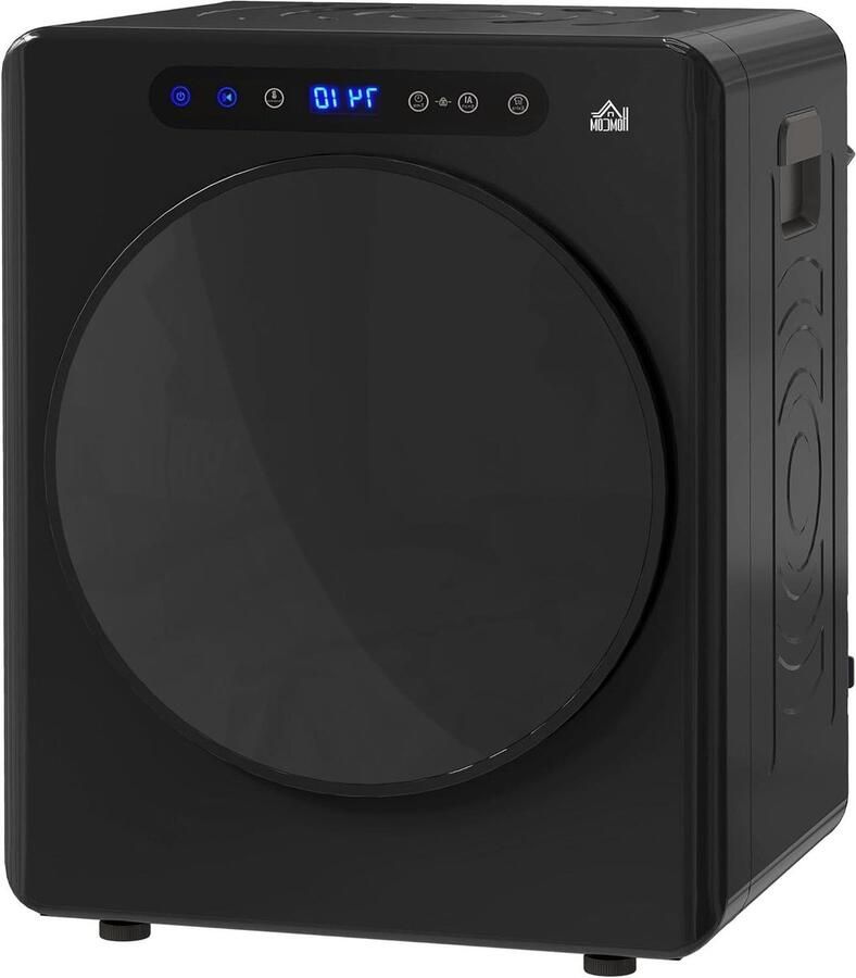 Mini Wasdroger Kleine Droger Luchtafvoer Snel Kleding Drogen Knitterreductie Technologie 4 kg Capaciteit Zwart