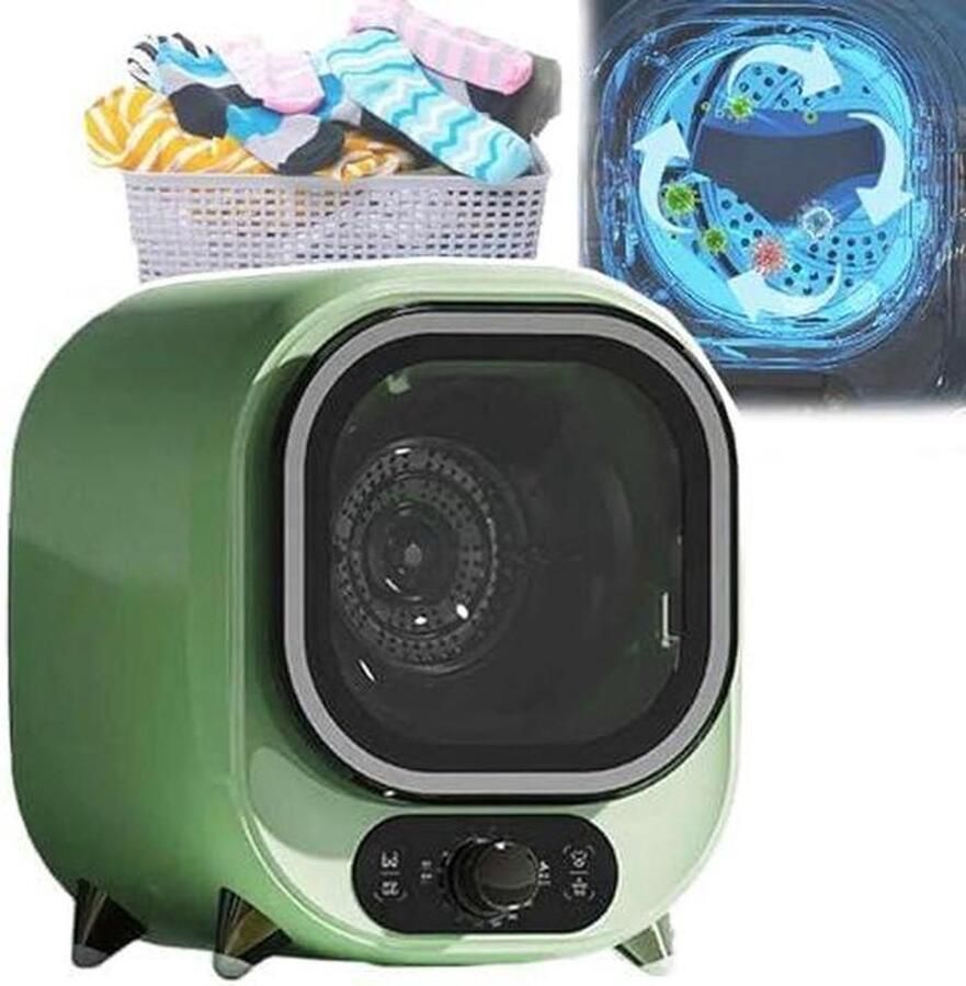 Mini Wasdroger Tafeldroger Compact Snel Kleding Drogen Dubbele Droogmodi 18 Liter Capaciteit Roze