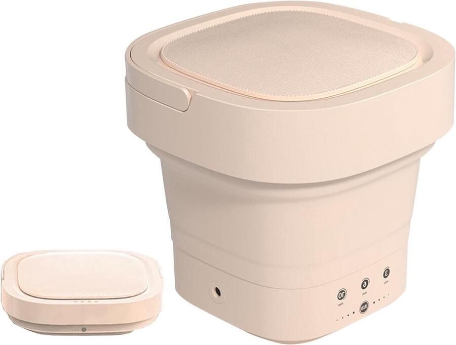 Mini Wasemmer Opvouwbare Wasmachine Reizen en Kamperen Zilverionen Bescherming 5 Liter Geel