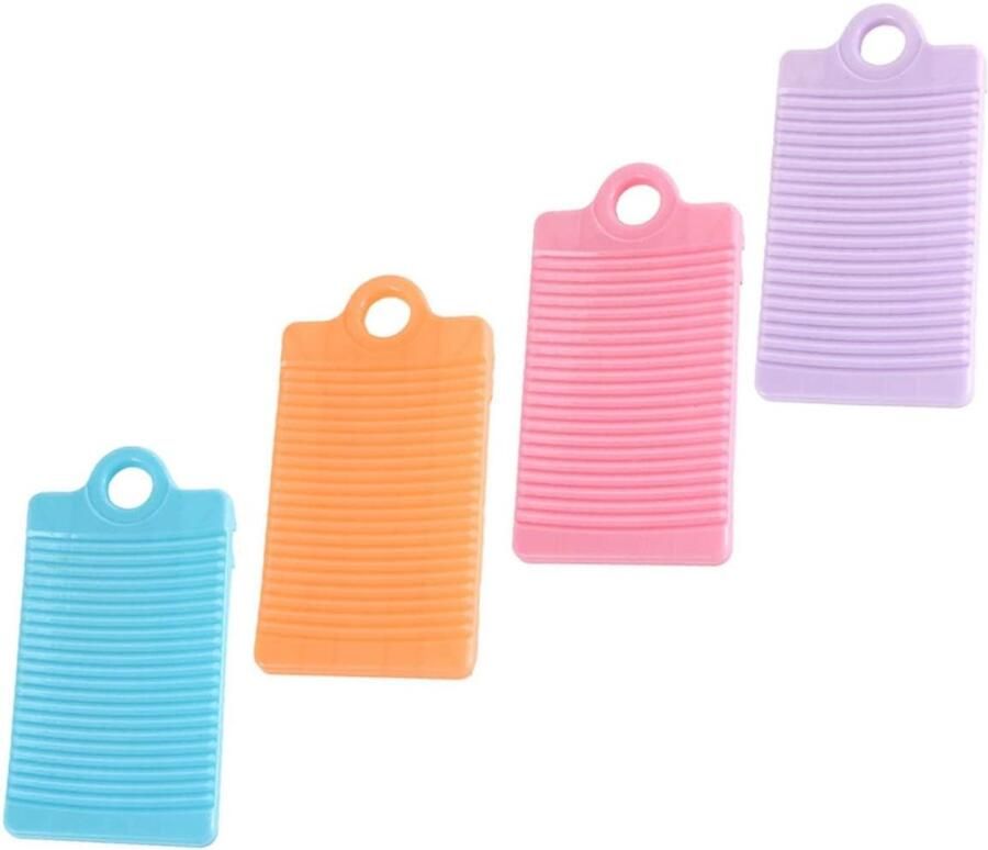 Mini Washboard Set Draagbare Wasplank Kleine Wasjes Doen Golvend Wrijfoppervlak 31x16.1cm Kleuren