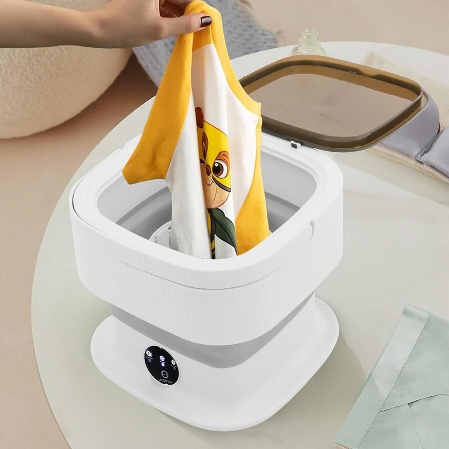 Mini-wasmachine 10 liter 40 W 3 intelligente tijdinstellingen reiswasmachine camping mobiele wasmachine mini-wasmachine