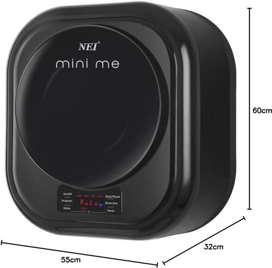 Mini wasmachine 2 5 kg met muurbevestiging en 800 toeren centrifuge
