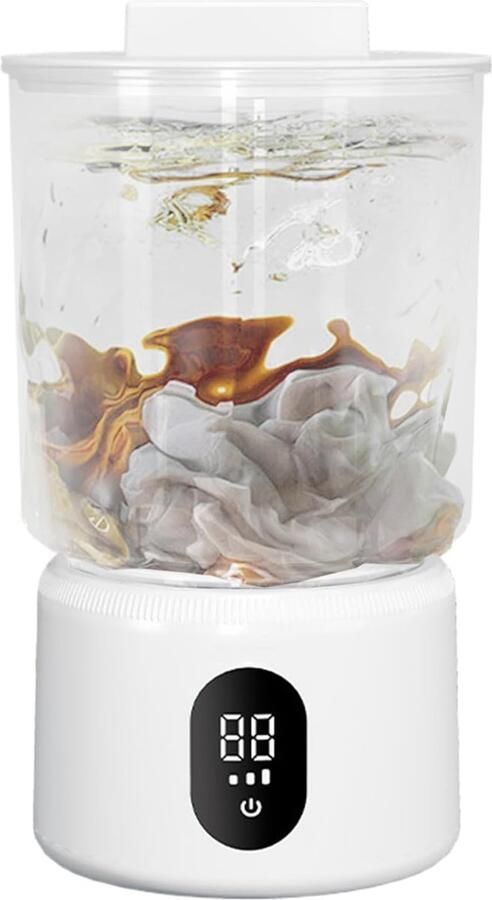 Mini Wasmachine Compact Apparaat Kleding Wassen Draagbaar Ontwerp 1 Liter Wit