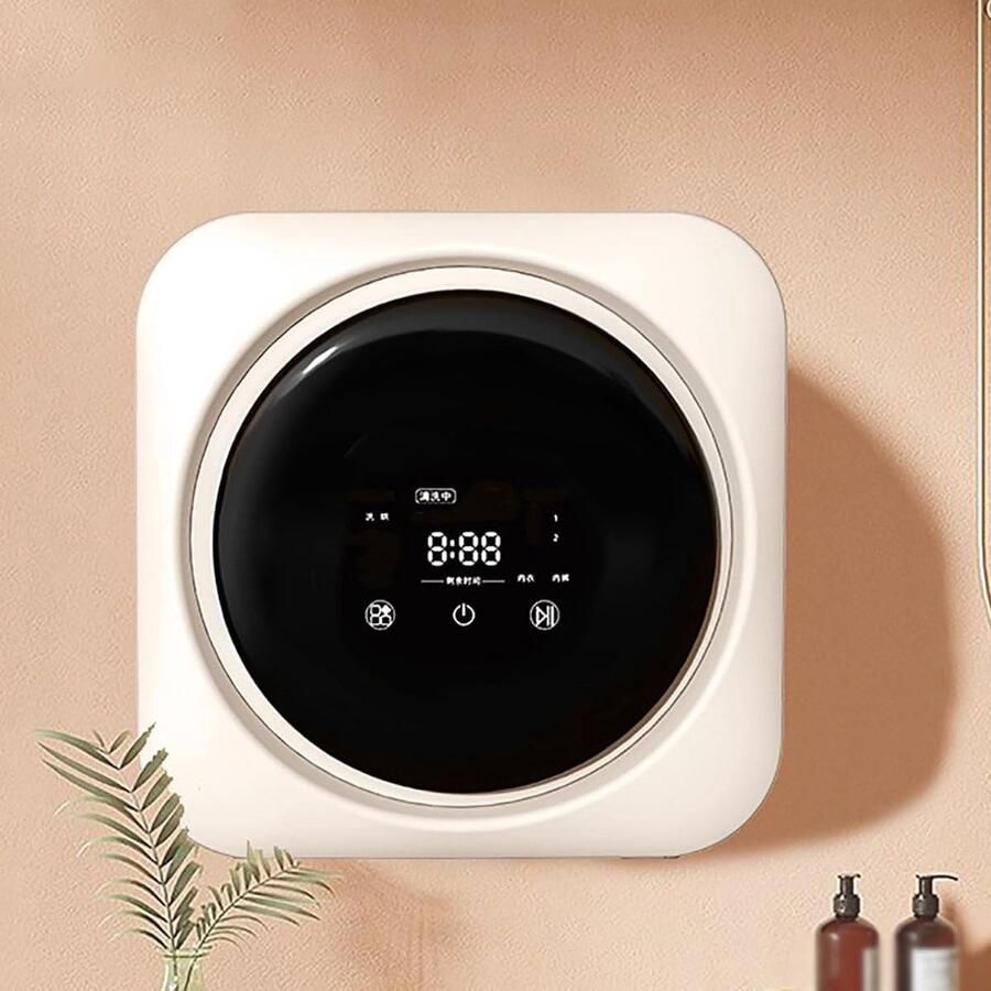Mini Wasmachine Compact Apparaat Kleine Was Geïntegreerde Was & Droog 3.5 Liter Wit