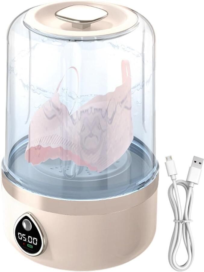 Mini Wasmachine Compact Apparaat Ondergoed Reinigen Diepe Reiniging 21x13.5x13.5 cm Blauw