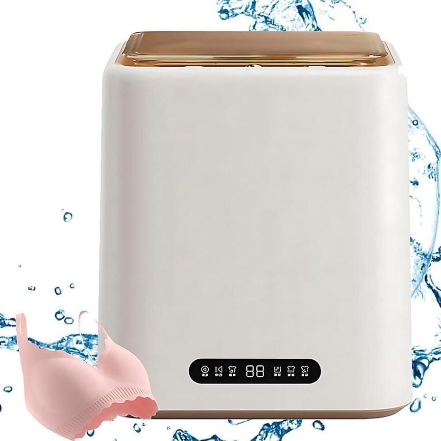 Mini Wasmachine Compact Apparaat Ondergoed Wassen Antibacteriële Zilverionen 7L Capaciteit Wit