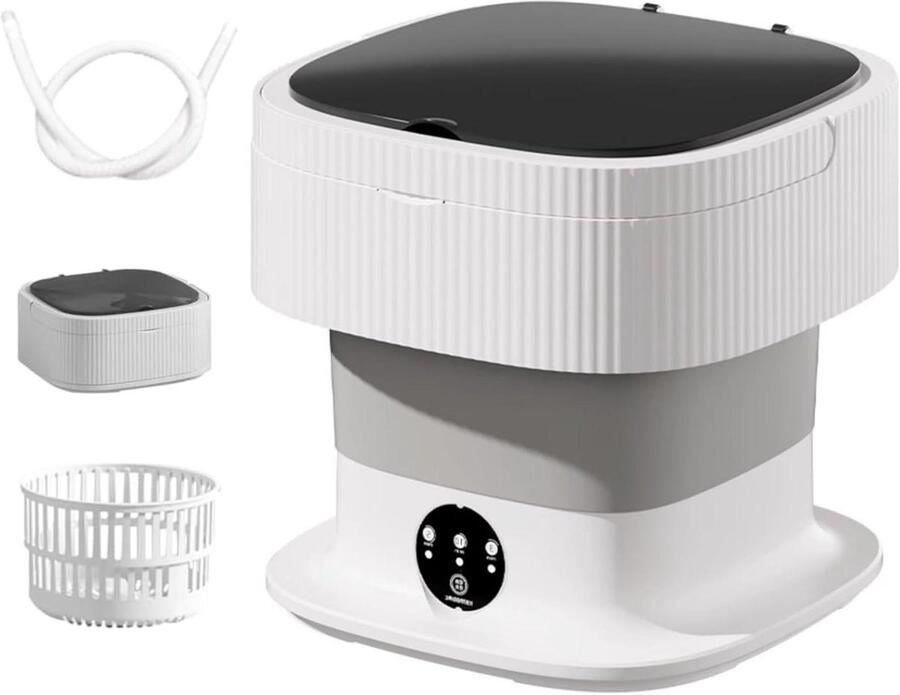 Mini Wasmachine Compact Apparaat Snel Wassen Energiezuinig Model 30x30x26 cm Wit