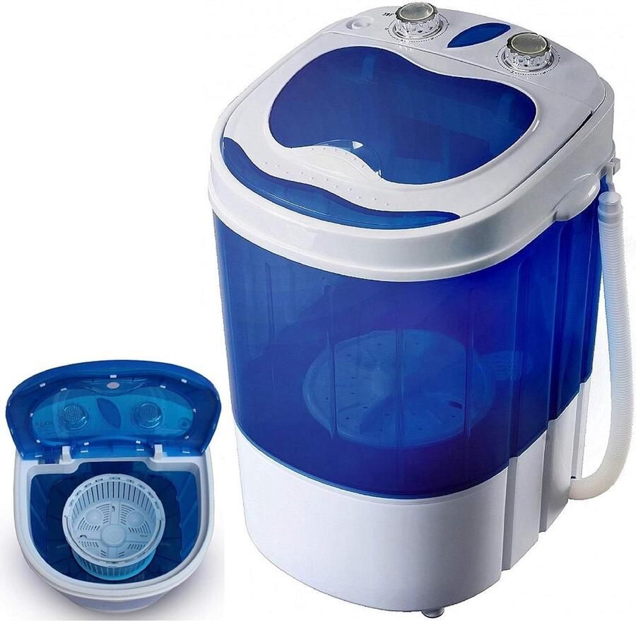 Mini wasmachine Compacte centrifuge Kleine was Energie en ruimtebesparend 3 kg capaciteit Wit